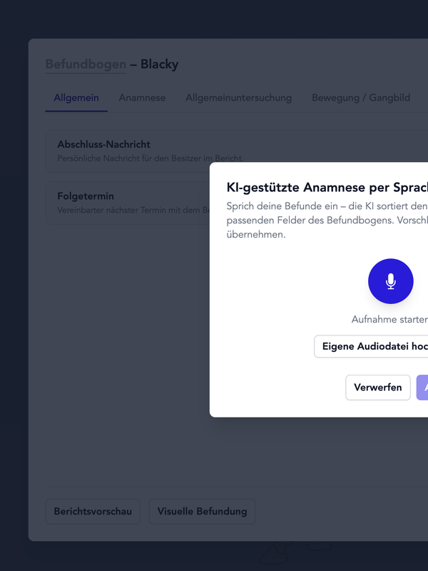 Dierenartsrapporten met AI