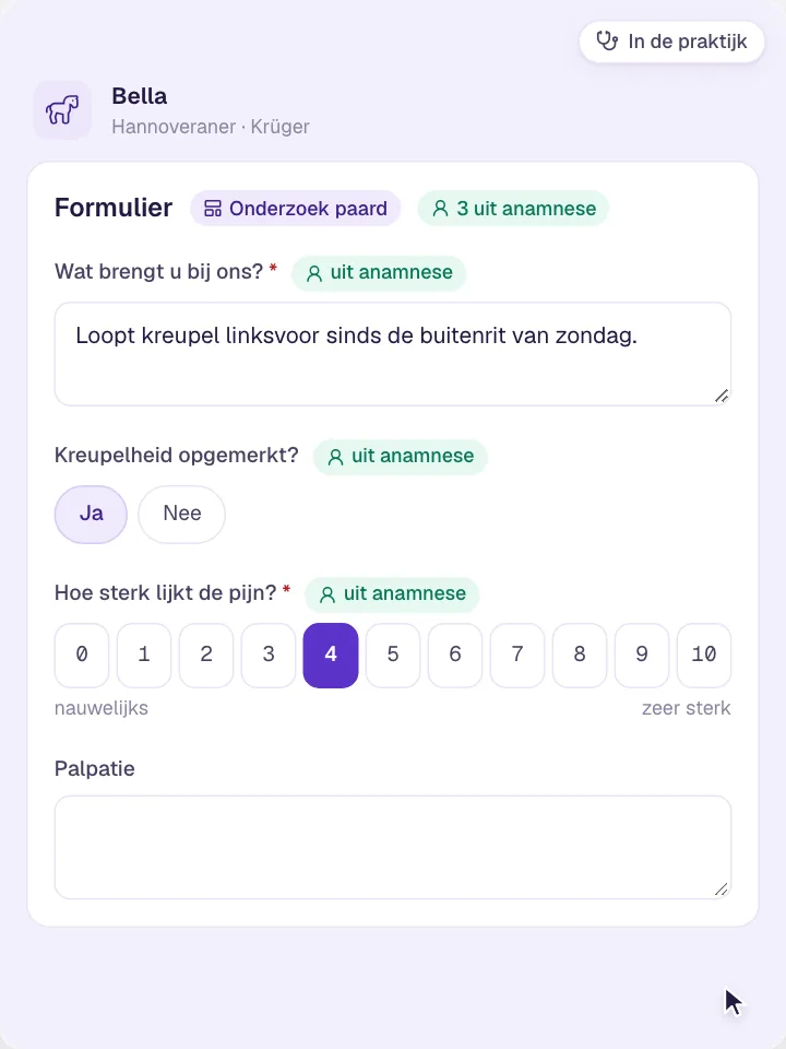 Portaal en formulieren voor medische geschiedenis