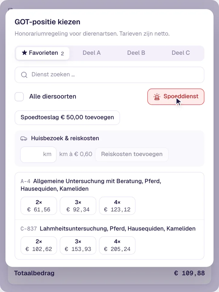 Noodgevallen & reiskosten