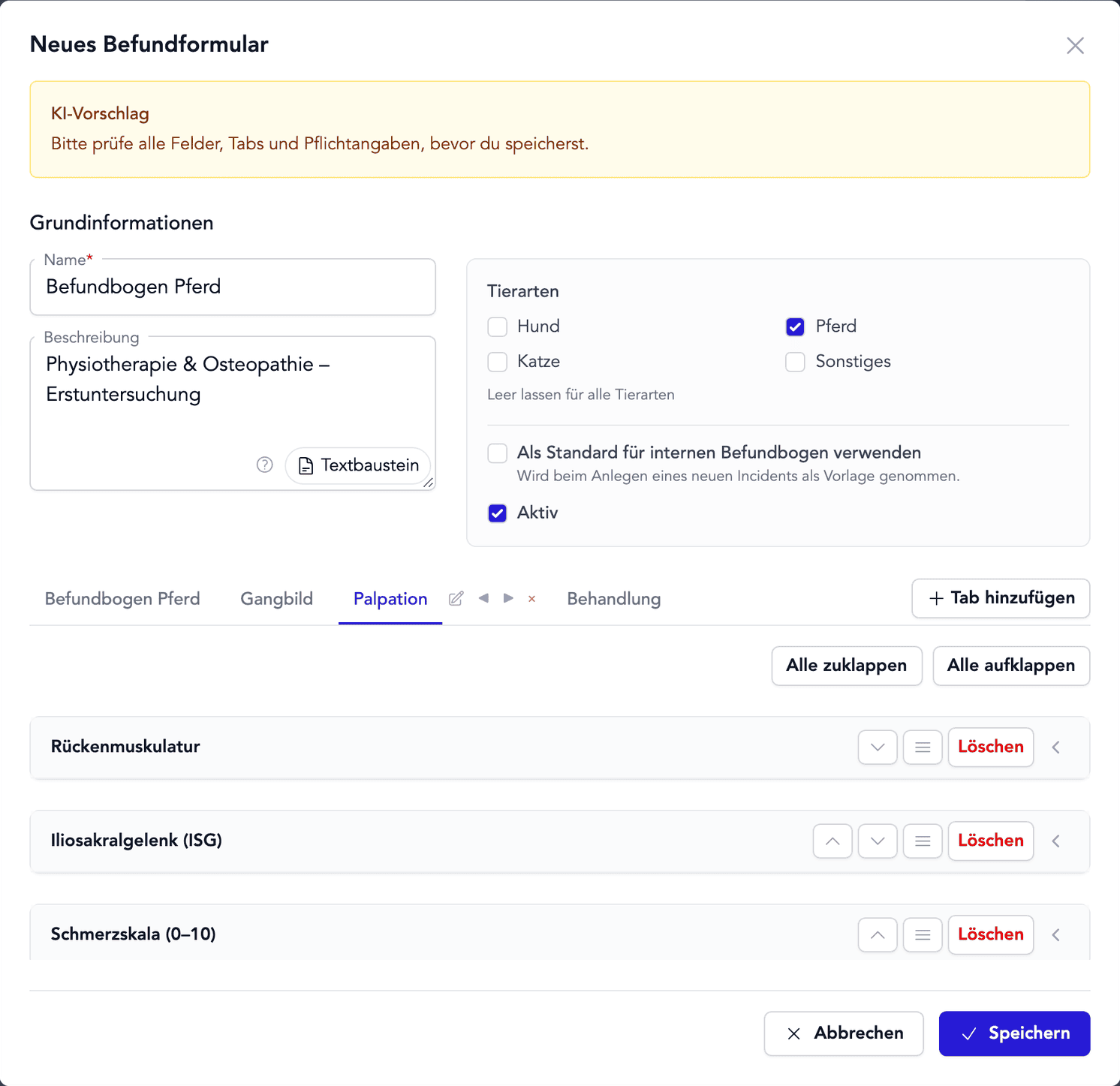 Formulier importeren in TheraTap: van een geüpload bevindingenformulier naar een digitaal formulier