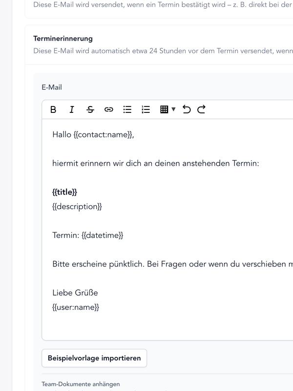 Automatische herinnerings-e-mails