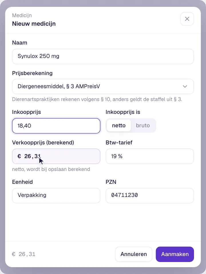 Medicijnen volgens AMPreisV