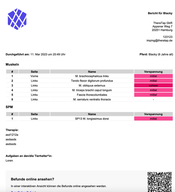 Rapportage als PDF-rapport