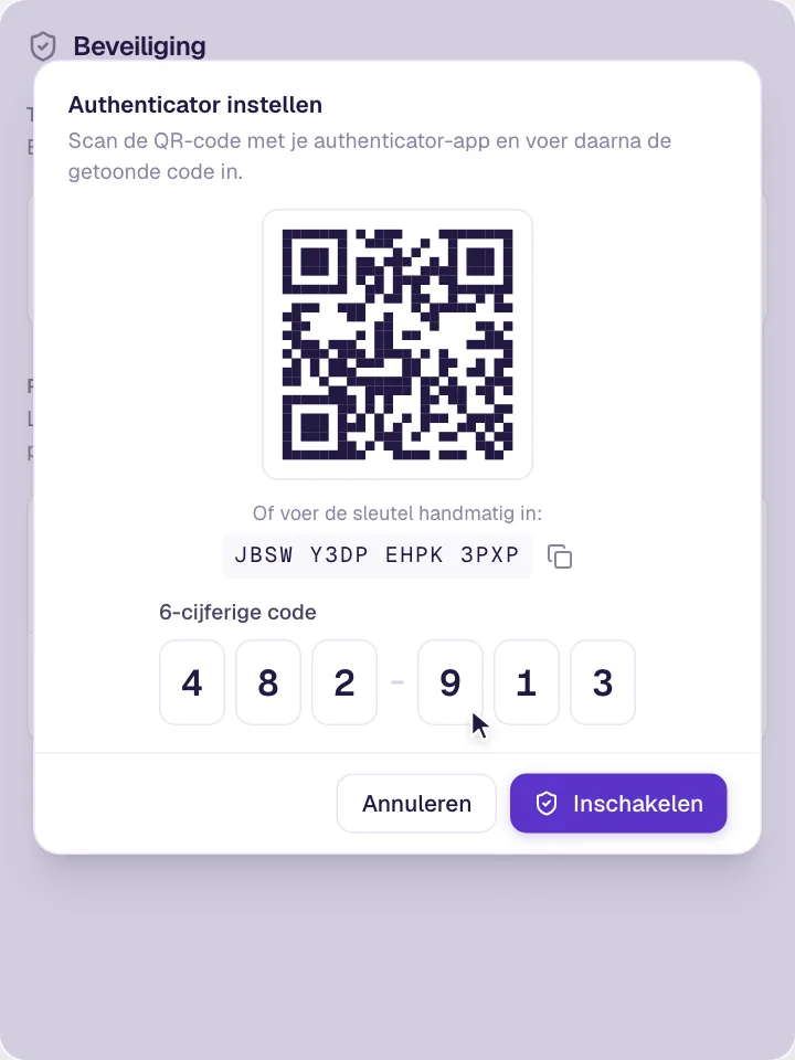 Tweestapsverificatie & Passkeys