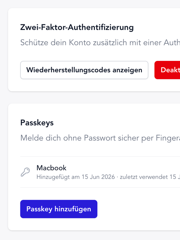 Tweestapsverificatie & Passkeys